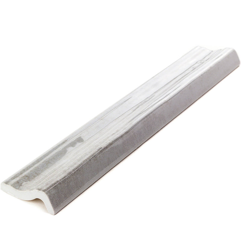 Ivy Hill Tile Moze 12" x 2" Ceramic Quarter Round Tile Trim in Gray